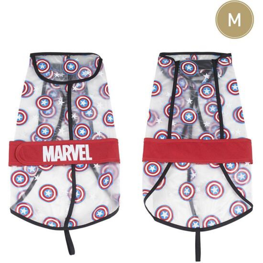 Impermeable ajustable para perro m avengers capitán america red