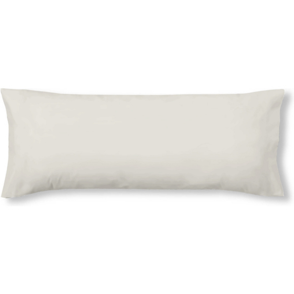 Funda de almohada 100% algodón modelo beige lisa de 105 centímetros