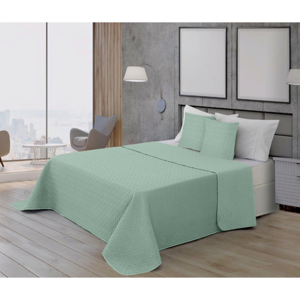 Bouti microsatén 100 gr modelo aqua para cama de 135 (235x270 centímetros.)