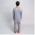 Pijama largo single jersey mickey gray