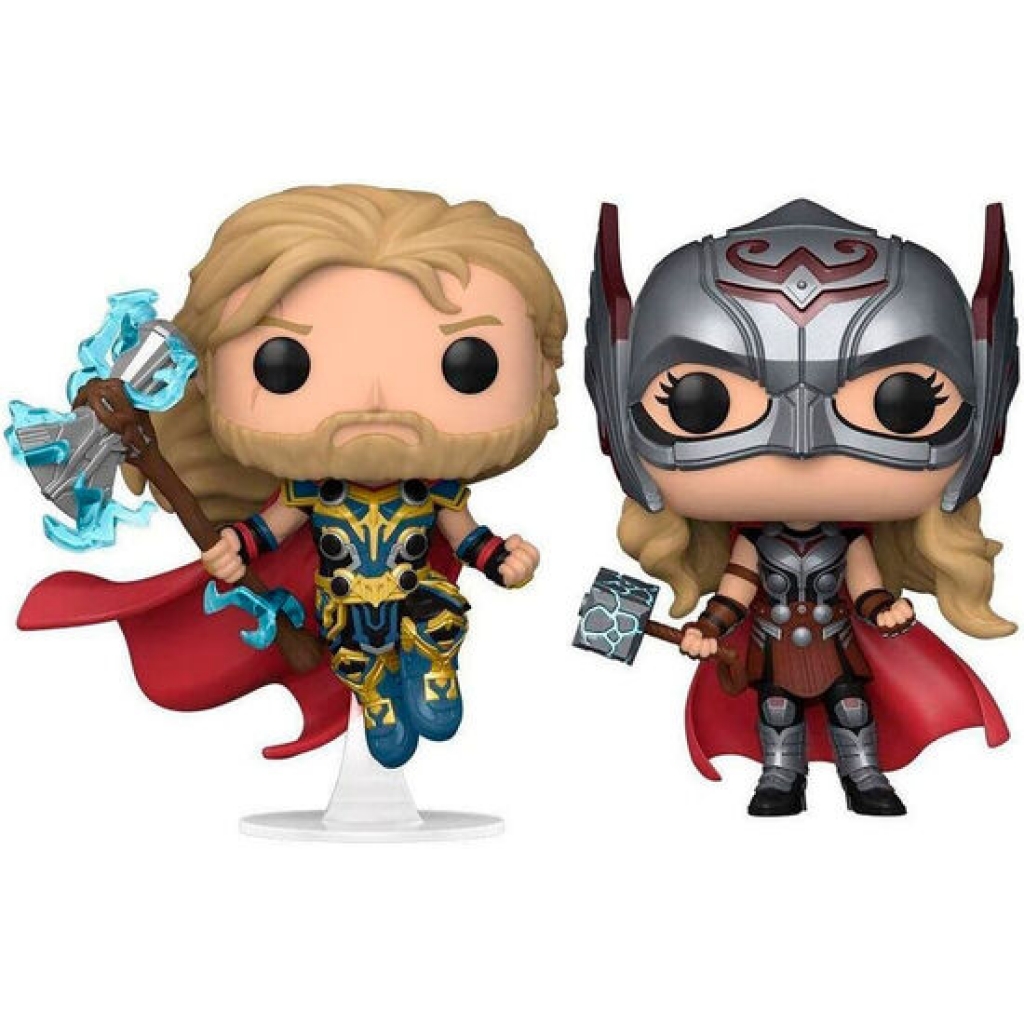 Blister 2 figuras pop marvel thor love and thunder thor & mighty thor exclusive