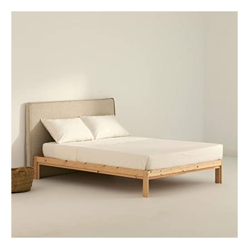 Juego de sábanas satén 300 hilos modelo natural para cama de 90.