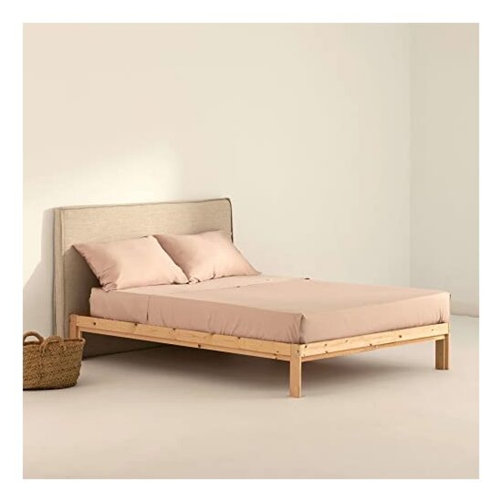 Juego de sábanas satén 300 hilos modelo pink para cama de 90.