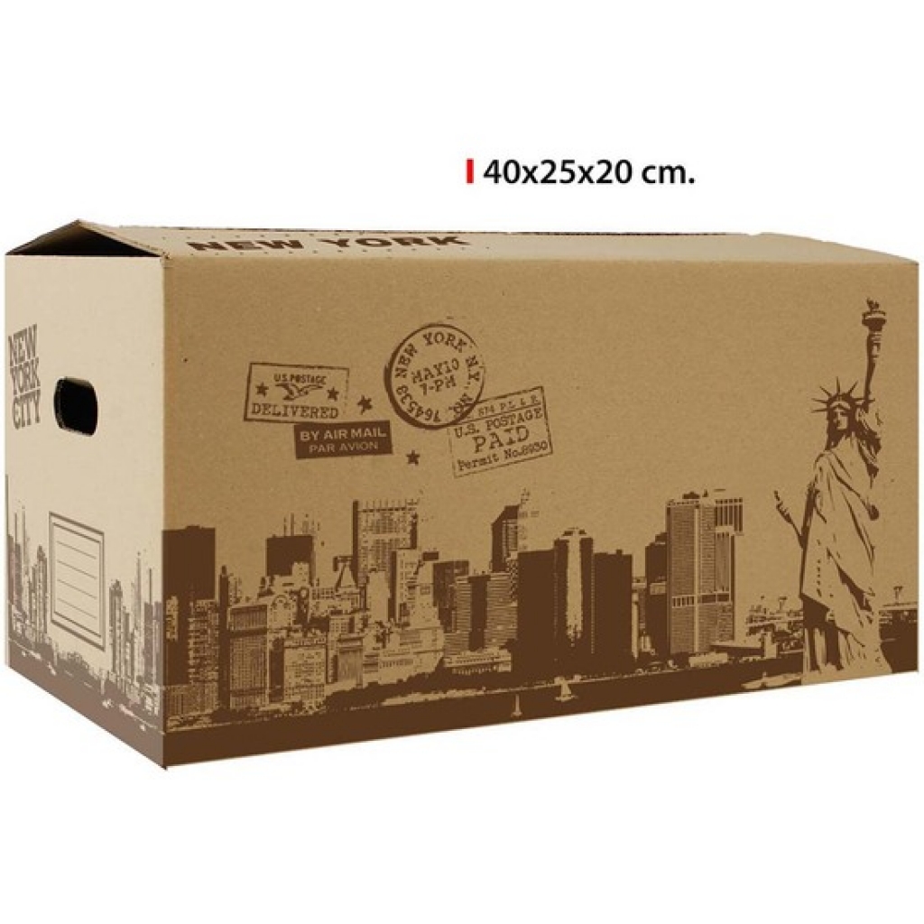 Caja multiusos new york city 40x25x20 centímetros confortime