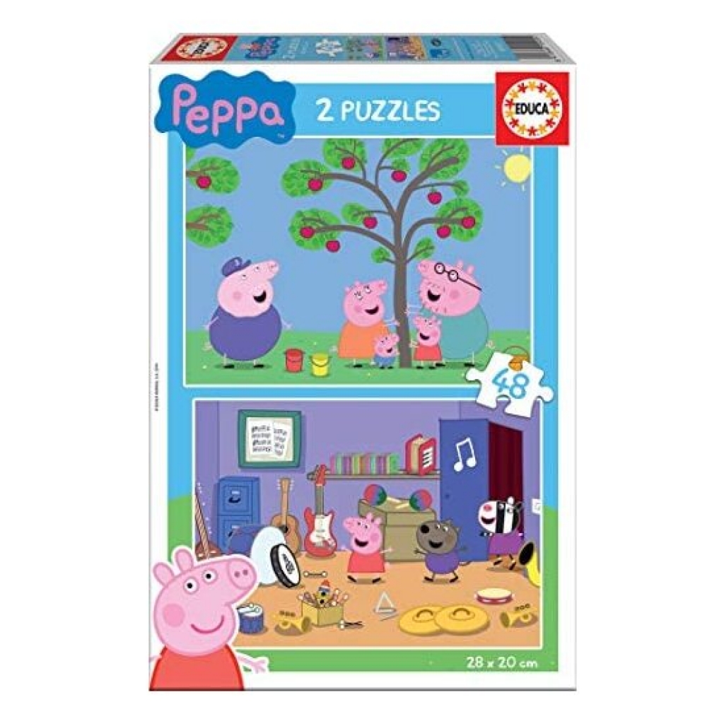 2 puzzles de 48 piezas peppa pig 