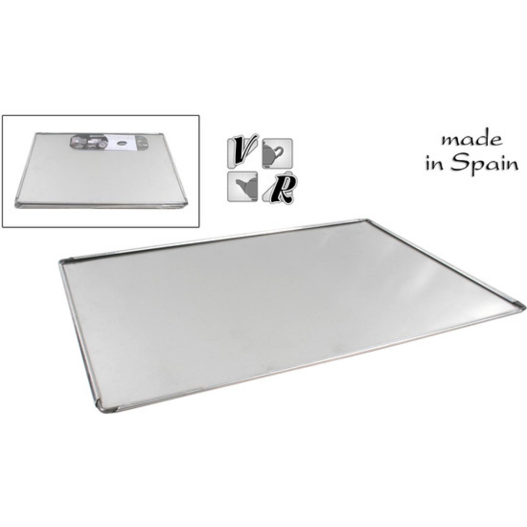 Bandeja rectangular aluminio 48x34x0,5 centímetros