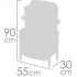 Armario cambiador de madera niza 55x30x90 centímetros