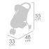 Silla de muñeca gala 2x1 con muñeca de cuerpo blando, apta para muñecas de hasta 50 centímetros. 33x48x55 centímetros