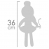 Silla de muñeca gala 2x1 con muñeca de cuerpo blando, apta para muñecas de hasta 50 centímetros. 33x48x55 centímetros