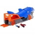 Tiburón mastica coches hot wheels guarda y transporta hasta 5 coches de juguete.