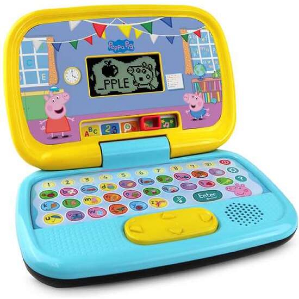 Ordenador peppa pig de aprendizaje con 5 modos de juego y muchas actividades 5,6x23,7x15,8 centímetros