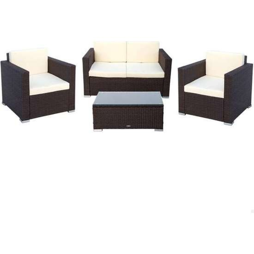 Conjunto de sofá (128x72 centímetros) + 2 sillones (71x72 centímetros) + mesa (80x50x32 centímetros) aktive