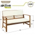 Conjunto de mesa (75x51x34 centímetros) + sofa (121x61x81 centímetros)+ 2 sillones (61x61x81 centímetros) de madera aktive