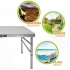 Conjunto de mesa 90x60x70 centímetros y 2 sillas 25x30x41 centímetros aluminio plegables aktive
