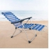 Tumbona de playa reclinable aluminio con cojín aktive 149x49x78/116 centímetros