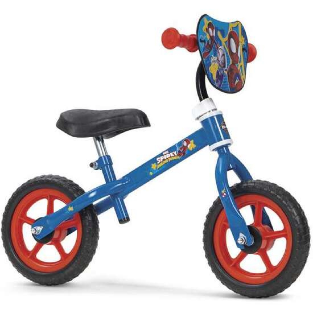 Bicicleta sin pedales spiderman huffy 10