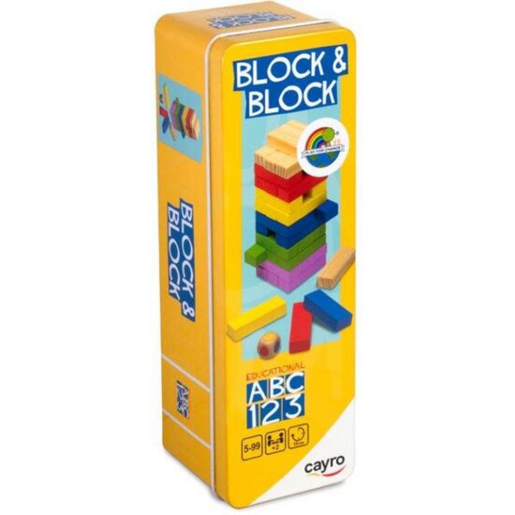 Juego block & block madera 36 piezas.