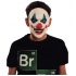 1/2 clown latex mask one size