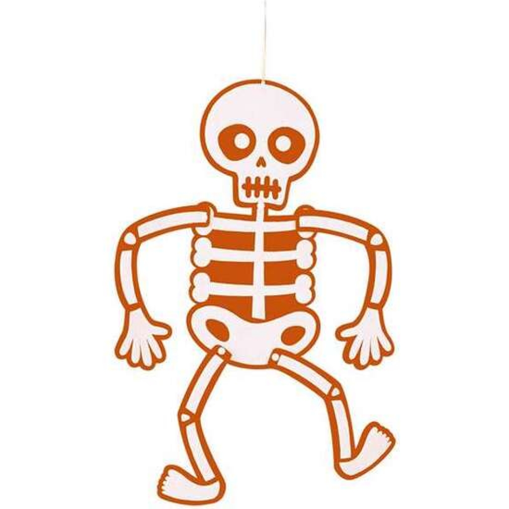 Movil esqueleto fieltro naranja 51 centímetros