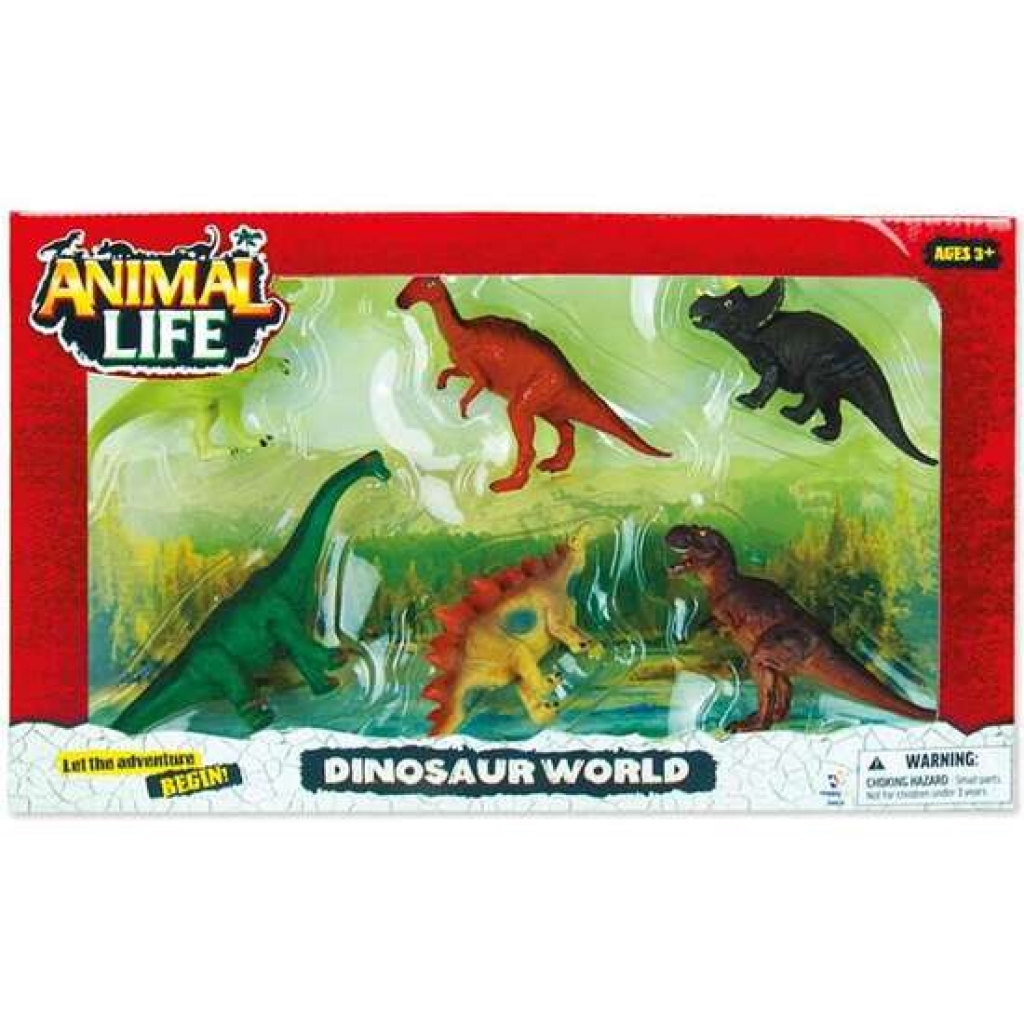 Figuras dinosaurios en caja 6 piezas
