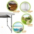 Mesa de camping plegable aluminio + madera 149x80x59/66/71.5 centímetros