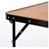 Mesa camping plegable acero color bambú aktive 80x60x67 centímetros