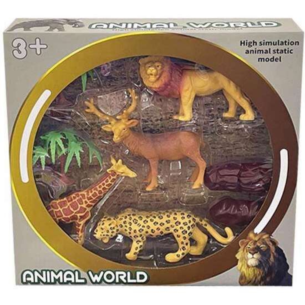 Figura animales selva con accesorios 30x30x6,5 centímetros