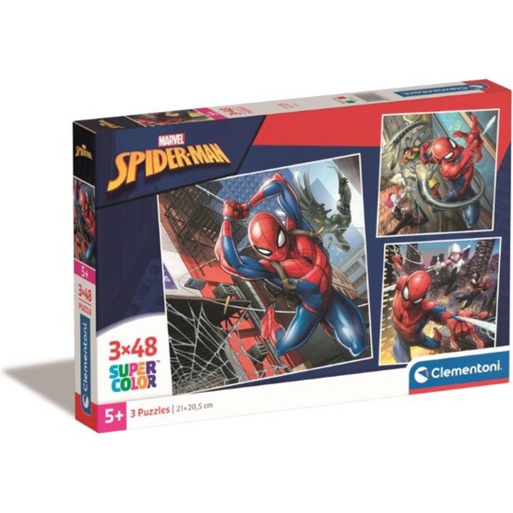 Puzzle 3x48 piezas. spider-man marvel