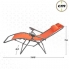 Tumbona textileno naranja aktive 160x52x76/106 centímetros