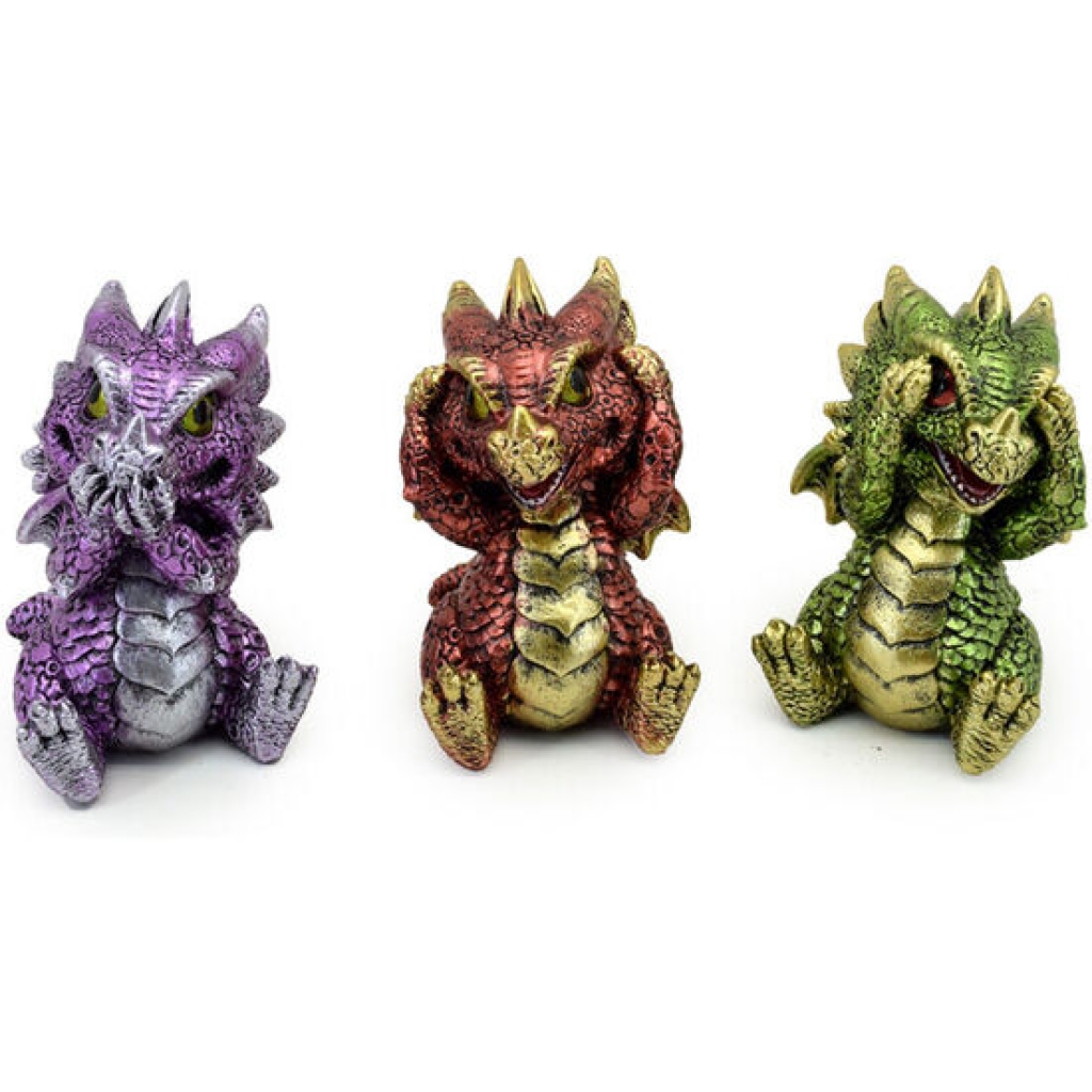 Set figuras dragones bebes de los elementos 8 centímetros
