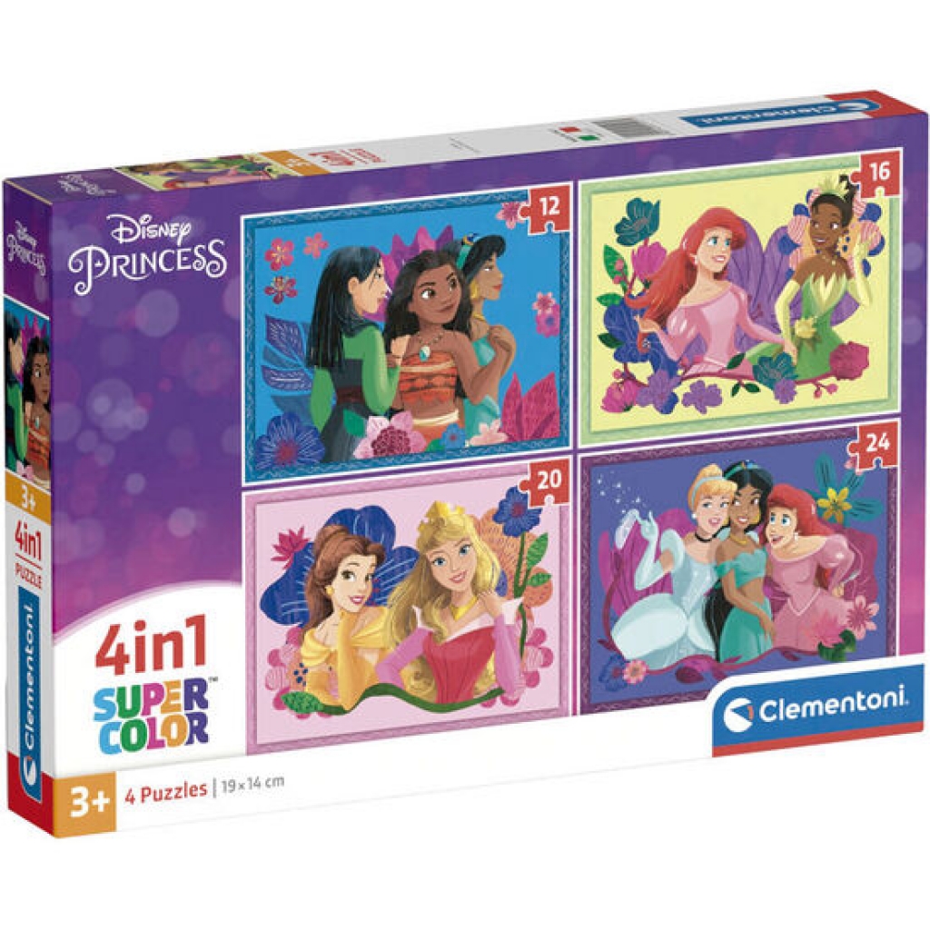 Puzzle princesas disney 12-16-20-24pzs
