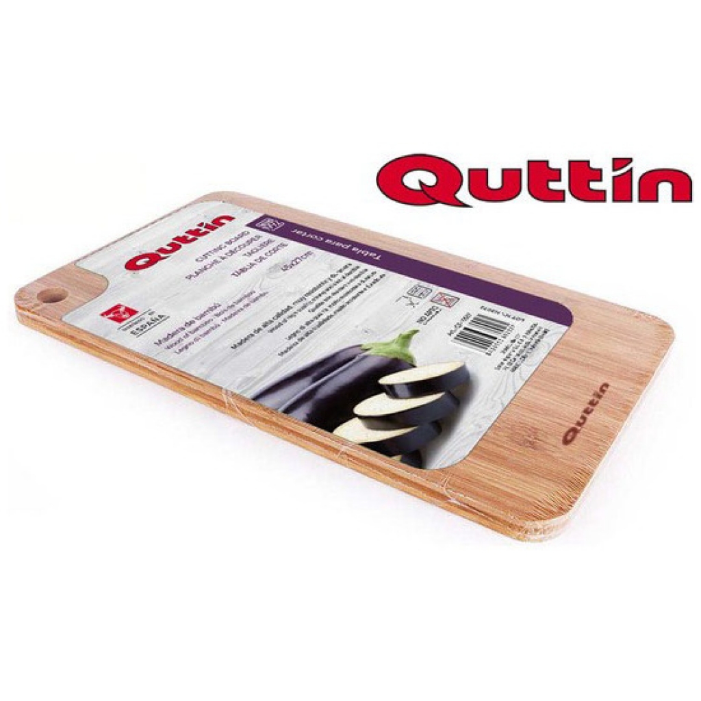 Tabla para cortar de madera 45x27 centímetros bambú quttin