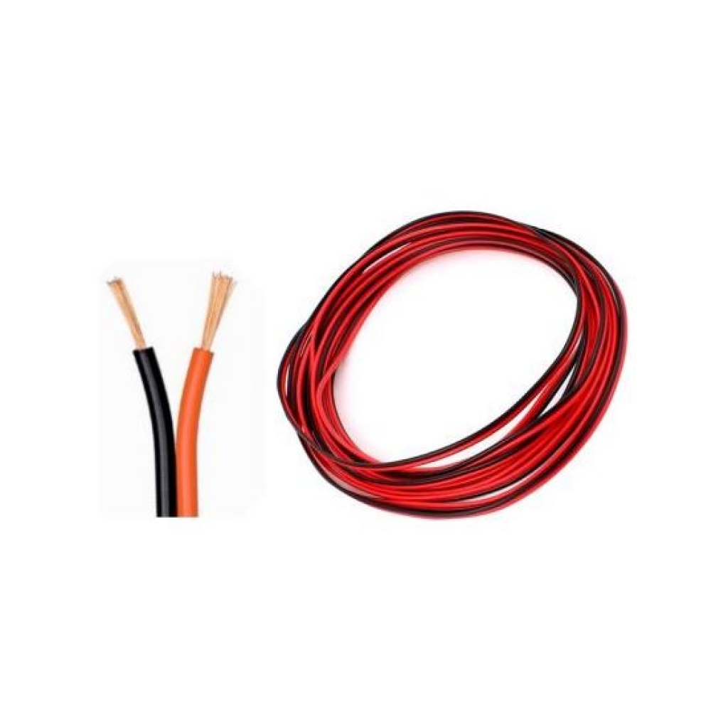 Cable para audio 10m 2x0.5mm bicolor rojo-negro 7hsevenon elec