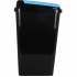 Cubo basura rectangular bido 45l negro/azul
