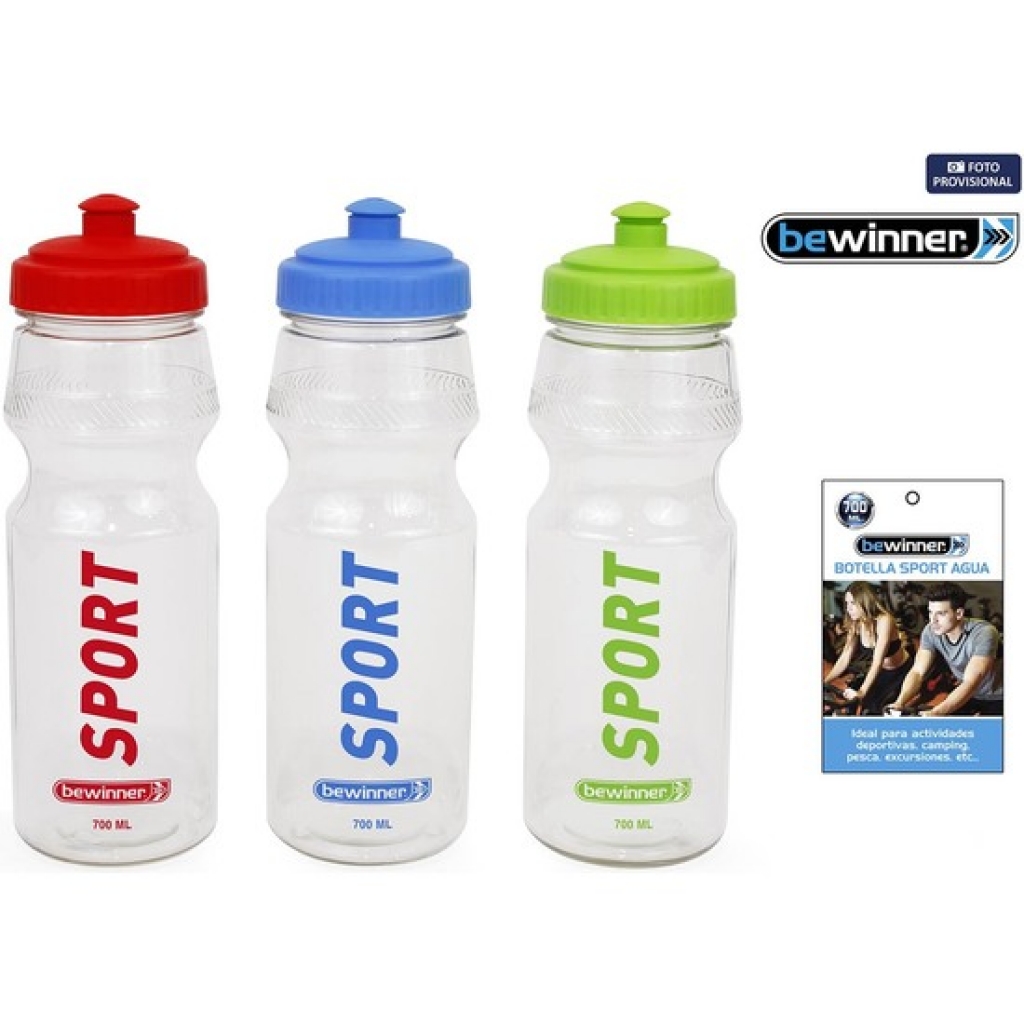 Botella sport agua 700 mililitros bewinner - colores surtidos